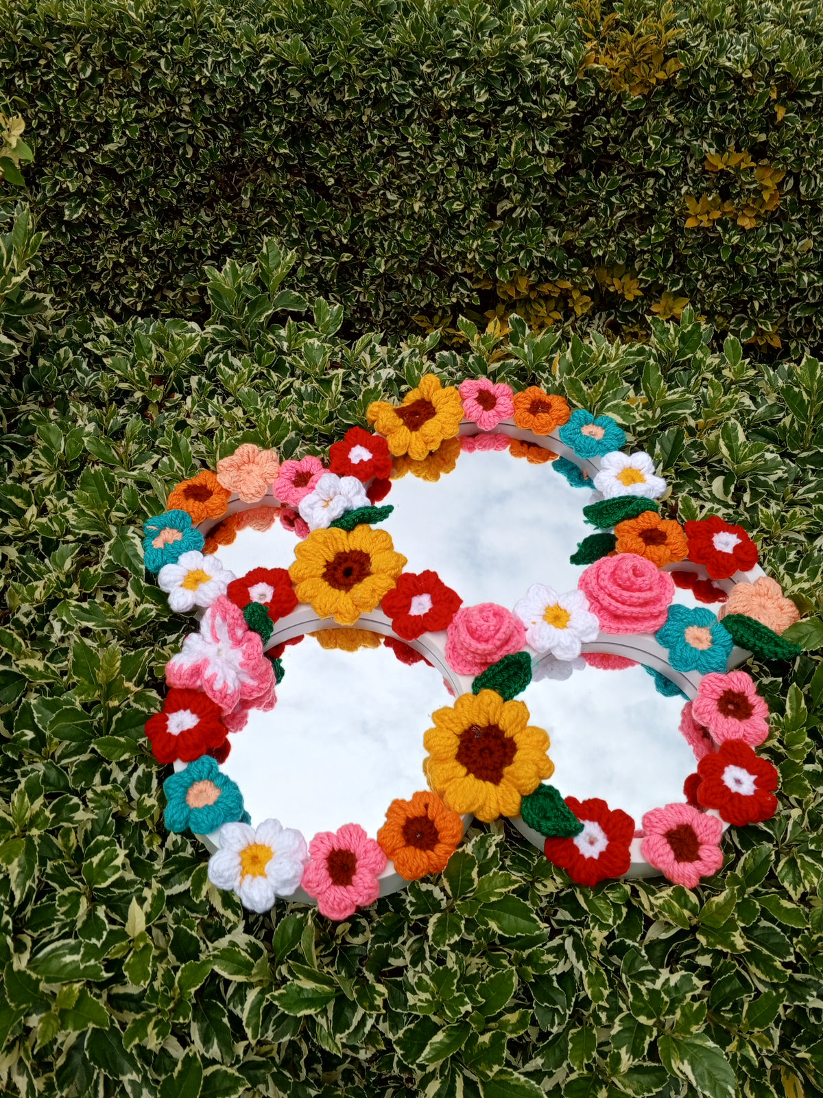 Crochet Decorated Mirror