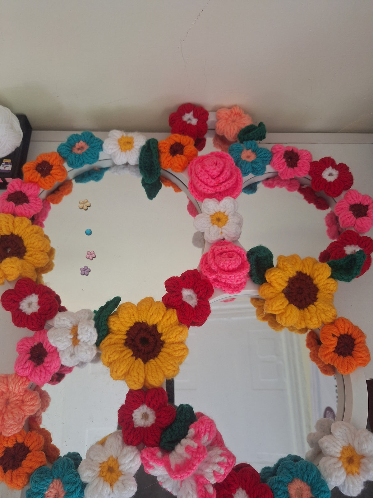 Crochet Decorated Mirror