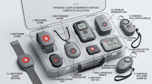 Personal Safety Alert Kit – Medical Panic Buttons, SOS Pendant & Emergency Alarm Set for Seniors