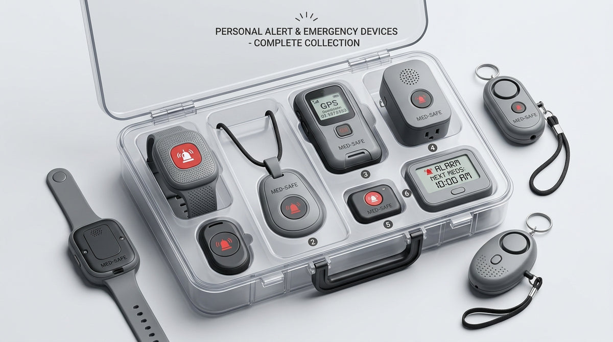 Personal Safety Alert Kit – Medical Panic Buttons, SOS Pendant & Emergency Alarm Set for Seniors