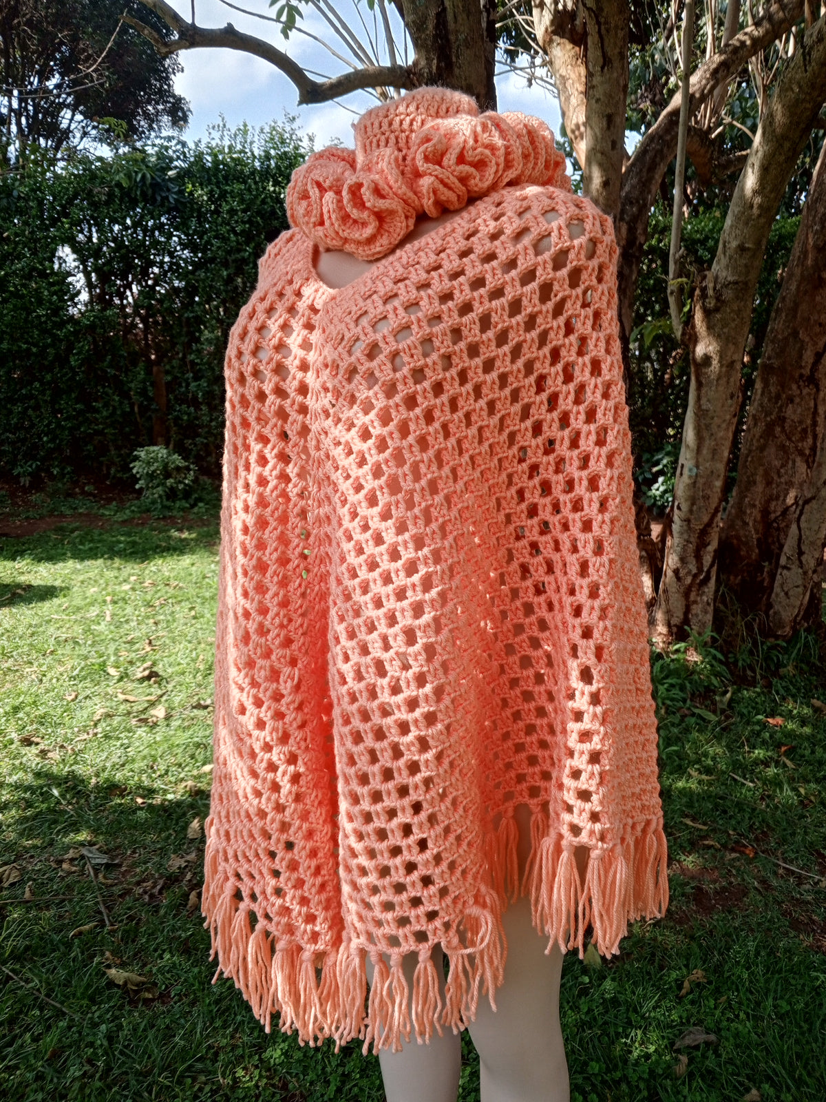 Crochet Poncho – Elegant Layered Fashion | Sir James Care Homes (KSh 3,000)