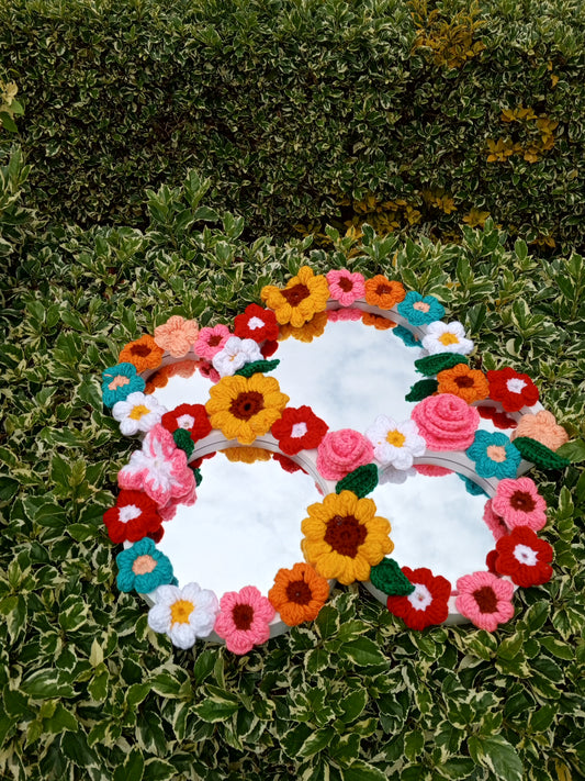 Crochet Decorated Mirror