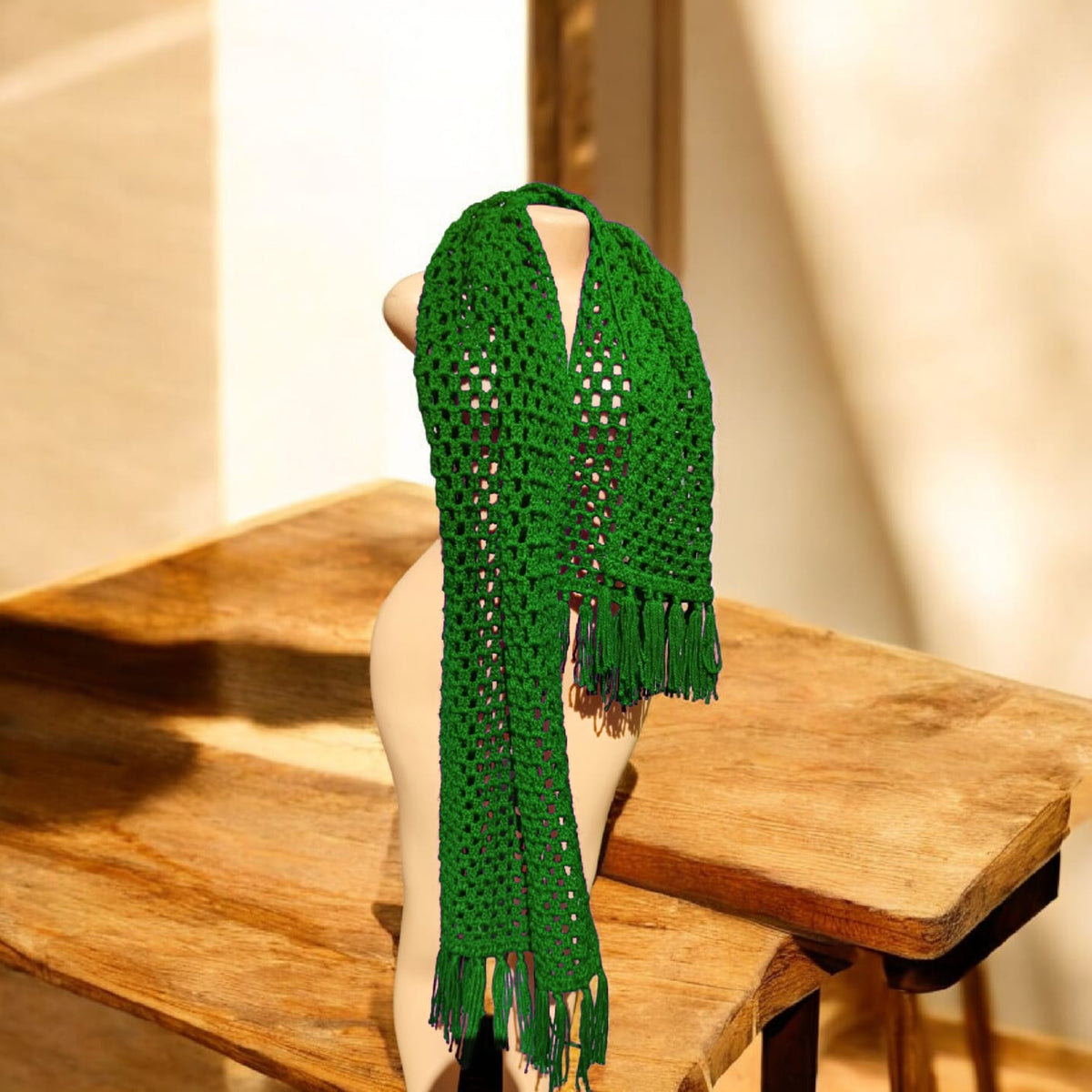 Handmade Mesh Scarf Kenya – Stylish Crochet Wrap with Purpose (KSh 1,500)