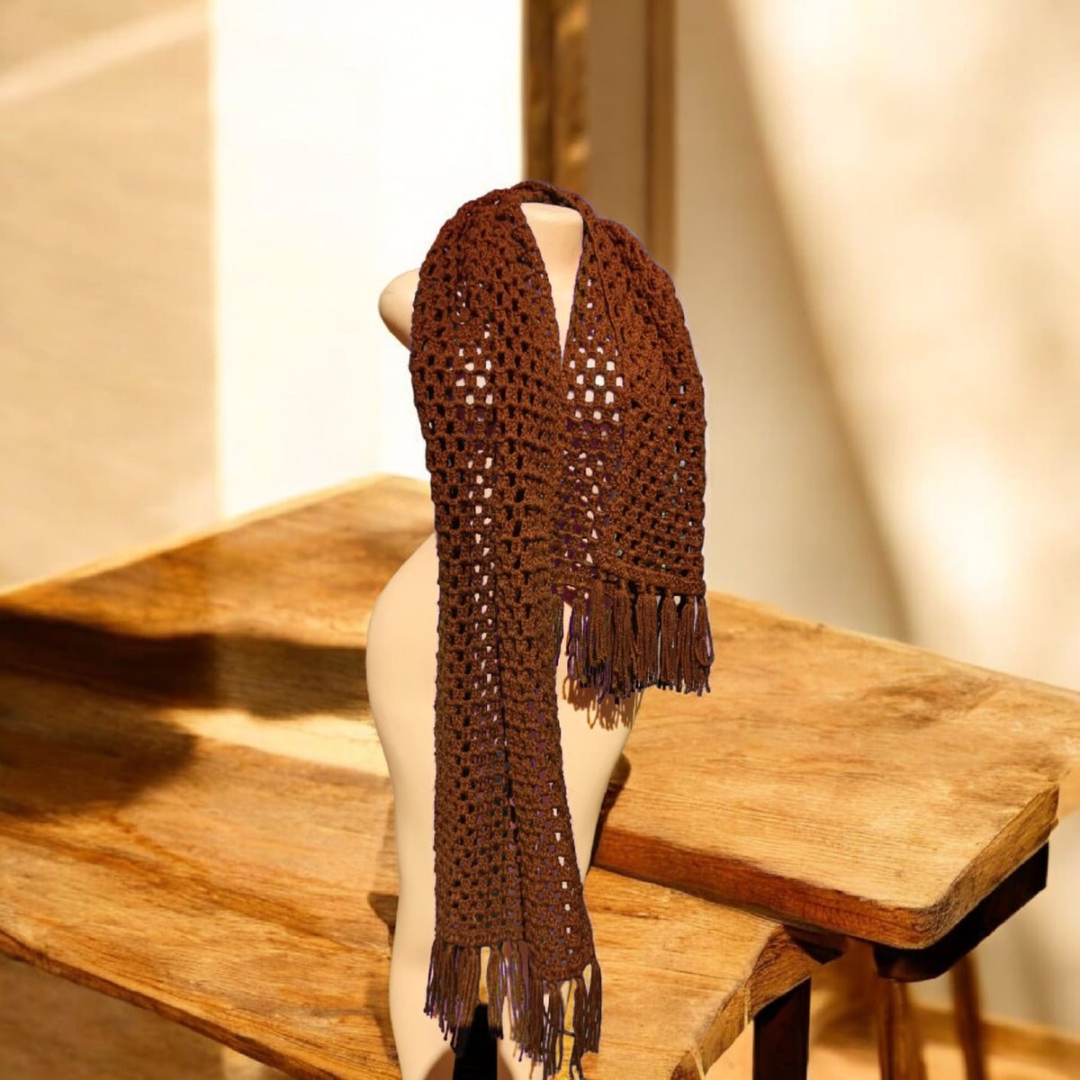 Handmade Mesh Scarf Kenya – Stylish Crochet Wrap with Purpose (KSh 1,500)