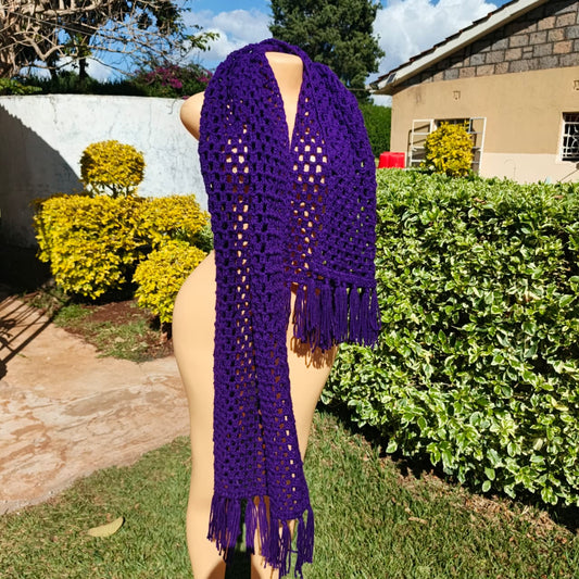 Handmade Mesh Scarf Kenya – Stylish Crochet Wrap with Purpose (KSh 1,500)