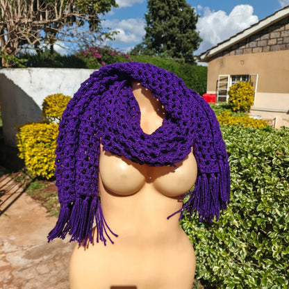 Handmade Mesh Scarf Kenya – Stylish Crochet Wrap with Purpose (KSh 1,500)