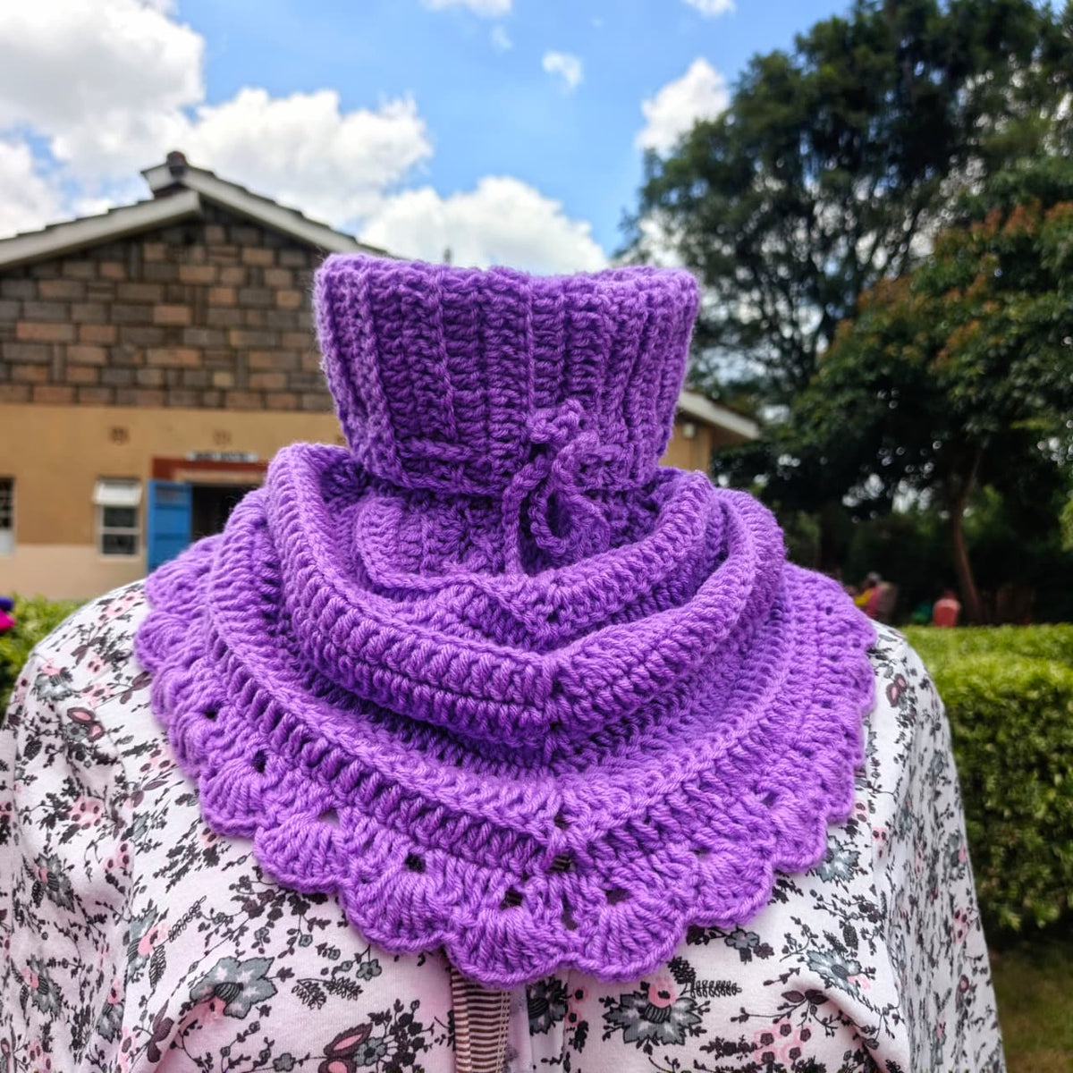 Elegant Jene Crochet Scarf Kenya – Stylish Handmade Accessory with Purpose (KSh 1,500)