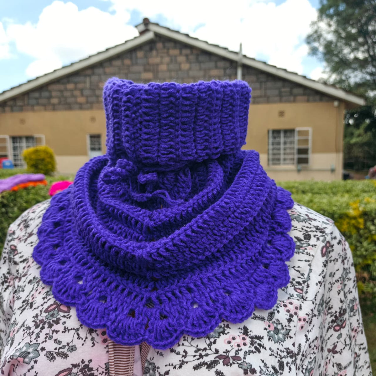 Elegant Jene Crochet Scarf Kenya – Stylish Handmade Accessory with Purpose (KSh 1,500)