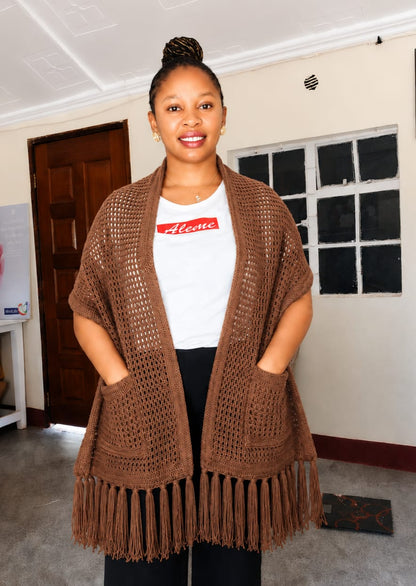 Crochet Shawl with Pockets – Cozy &amp; Functional | Sir James Care Homes (KSh 2,000)