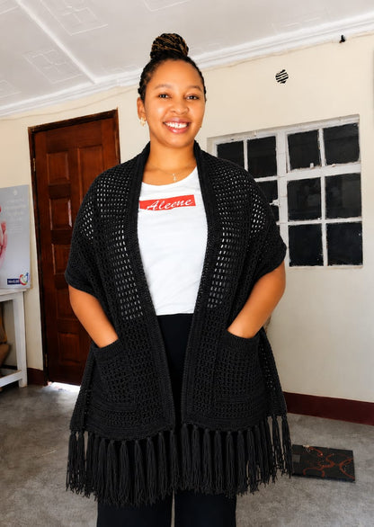 Crochet Shawl with Pockets – Cozy &amp; Functional | Sir James Care Homes (KSh 2,000)