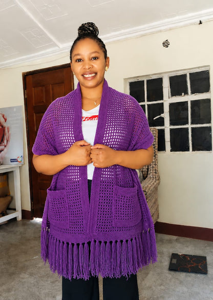 Crochet Shawl with Pockets – Cozy &amp; Functional | Sir James Care Homes (KSh 2,000)