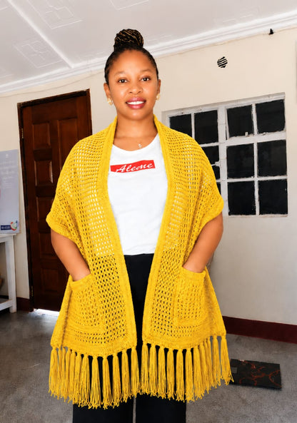 Crochet Shawl with Pockets – Cozy &amp; Functional | Sir James Care Homes (KSh 2,000)
