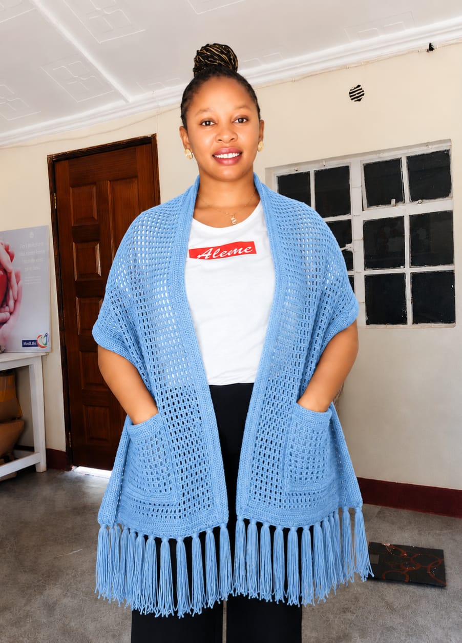 Crochet Shawl with Pockets – Cozy &amp; Functional | Sir James Care Homes (KSh 2,000)