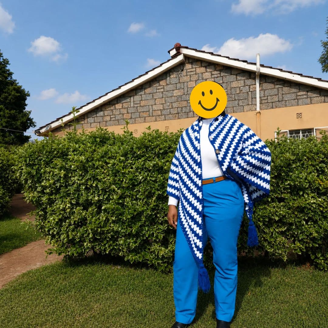 Zigzag Striped Crochet Shawl – Stylish Handmade Wrap | Sir James Care Homes (KSh 2,500)