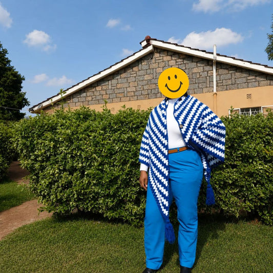 Zigzag Striped Crochet Shawl – Stylish Handmade Wrap | Sir James Care Homes (KSh 2,500)