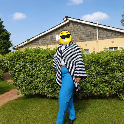 Zigzag Striped Crochet Shawl – Stylish Handmade Wrap | Sir James Care Homes (KSh 2,500)