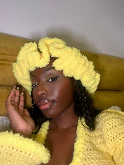 Fluffy Crochet Ruffle Hat – Soft & Stylish | Sir James Care Homes (KSh 1,700)