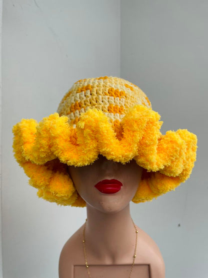 Fluffy Crochet Ruffle Hat – Soft & Stylish | Sir James Care Homes (KSh 1,700)
