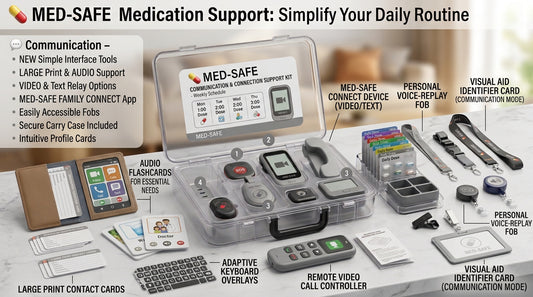 Simplified Assistive Communication Kit – One-Touch Video Caller & Audio Flashcards for Seniors