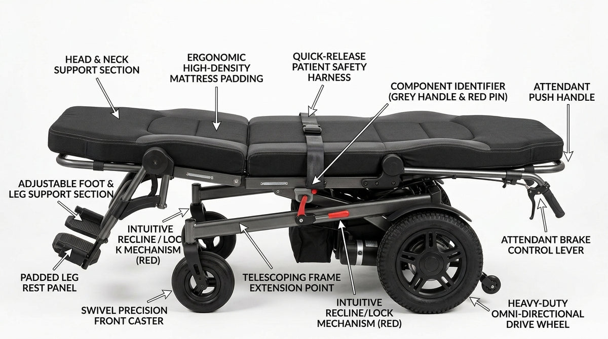 Automatic Loading Ambulance Stretcher – Heavy-Duty Emergency Medical Gurney Cot