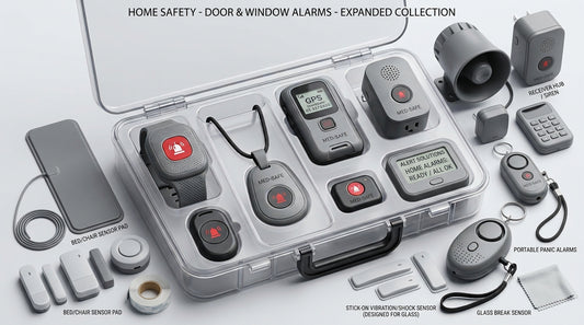 Wireless Door and Window Security Alarm Full Kit – Anti-Wandering Sensors & Chime System for Senior Care