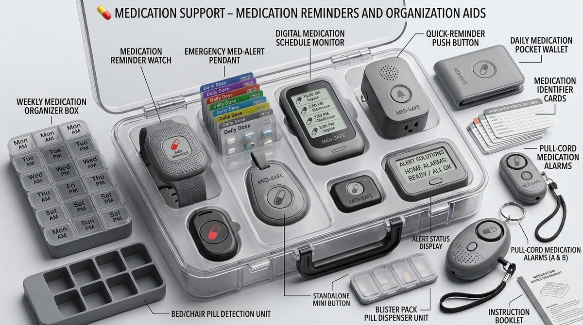 Automatic Pill Dispenser & Smart Medication Reminder Kit – Weekly Pill Organizer with Timed Alarm