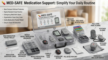 Automatic Pill Dispenser & Smart Medication Reminder Kit – Weekly Pill Organizer with Timed Alarm