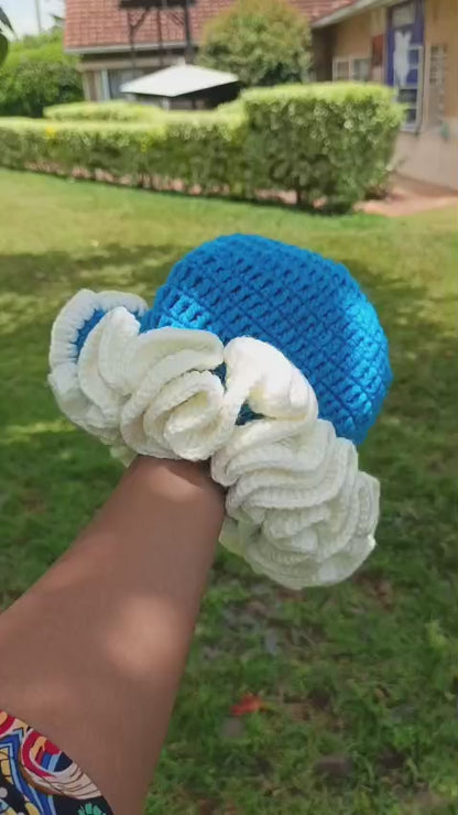 Handmade Crochet Ruffle Hat – Elegant Stylish Headwear | Sir James Care Homes (KSh 1,500)