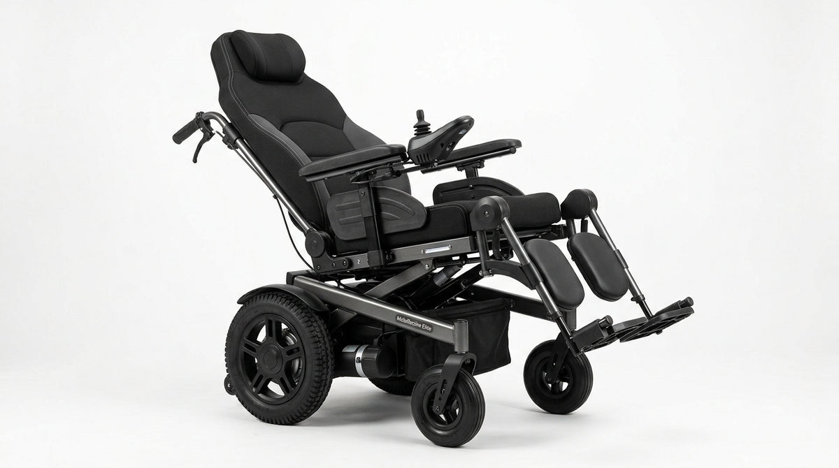 Standard Electric Wheelchair – Folding Motorized Power Chair with 360° Joystick Control